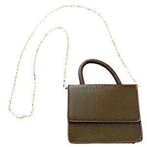Urban expressions Mini crossbody bag Brown Snake Skin